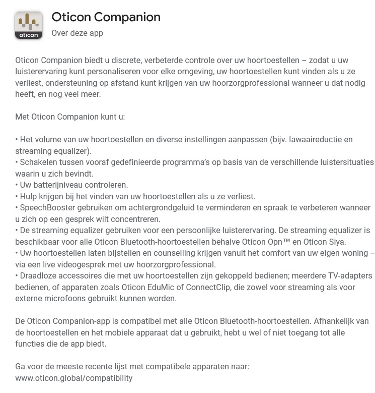 toegevoegd document 2 van App Oticon Companion  
