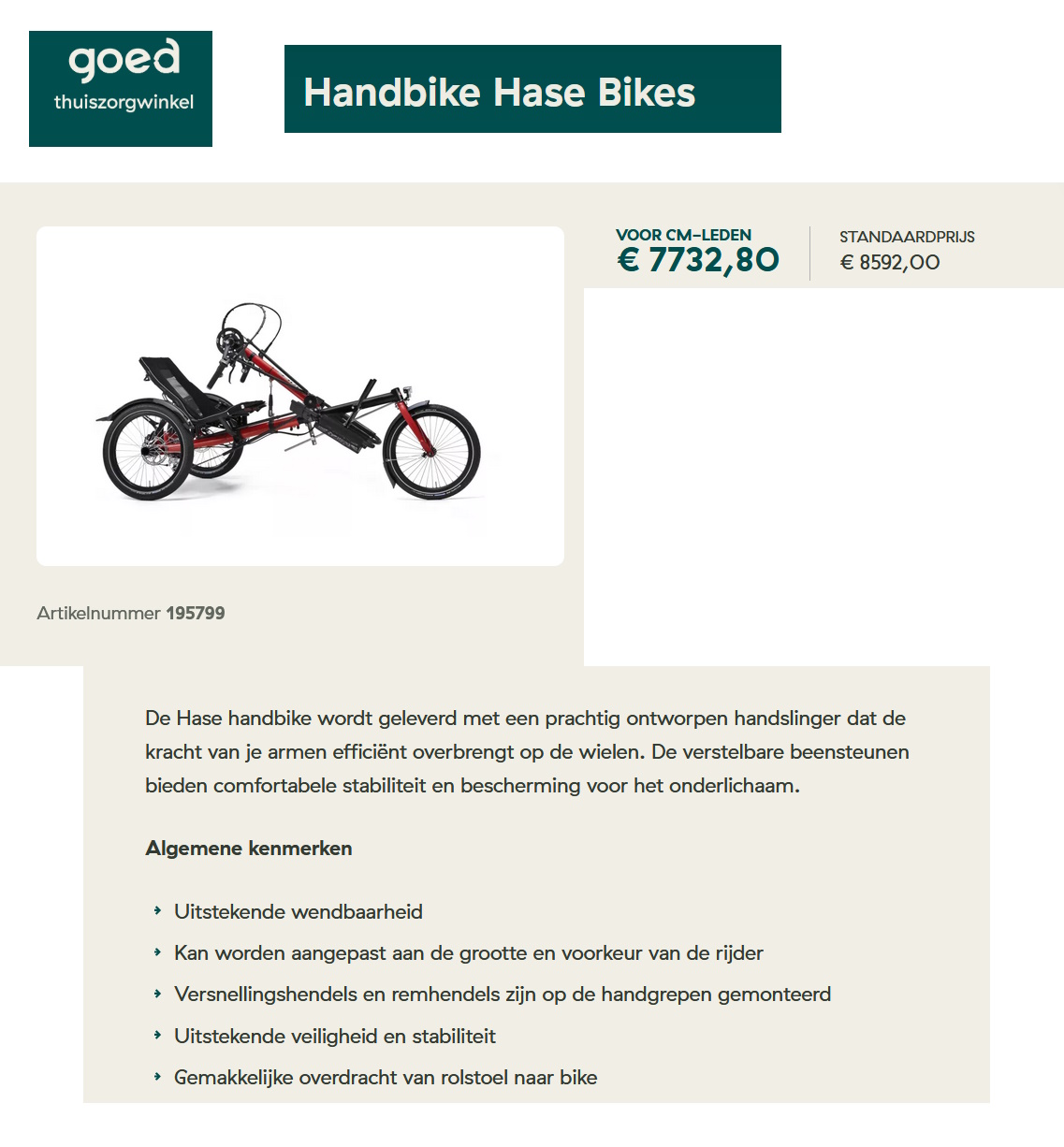 toegevoegd document 3 van Hase Kettwiesel Handbike  