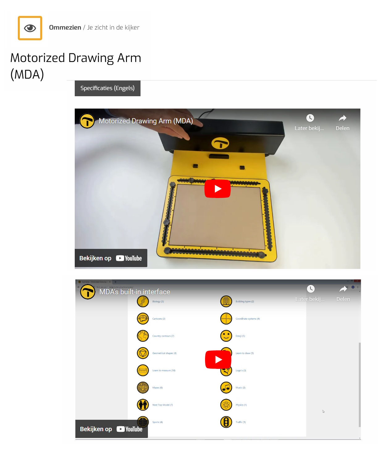 toegevoegd document 3 van Motorized drawing arm (MDA) voor Tactipad  