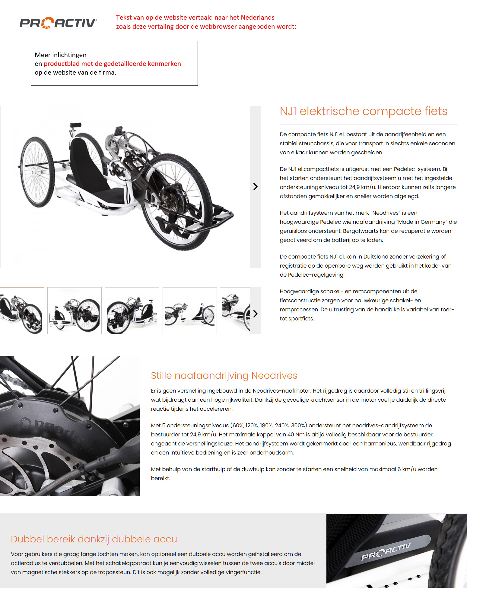 toegevoegd document 4 van Pro Activ NJ1 compact bike - NJ1 e-compact bike  