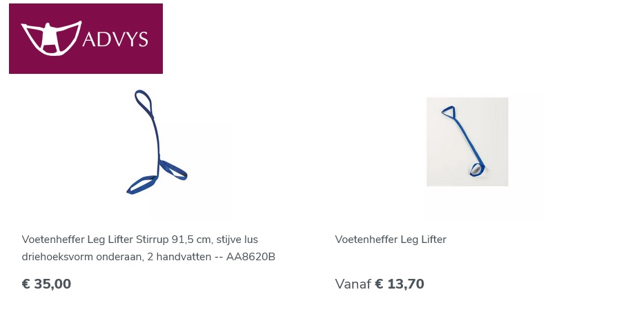 toegevoegd document 2 van Leg Lifter voetenheffer met lus of  stijve lus driehoeksvorm onderaan AA8620, AA8620A, AA8620B 