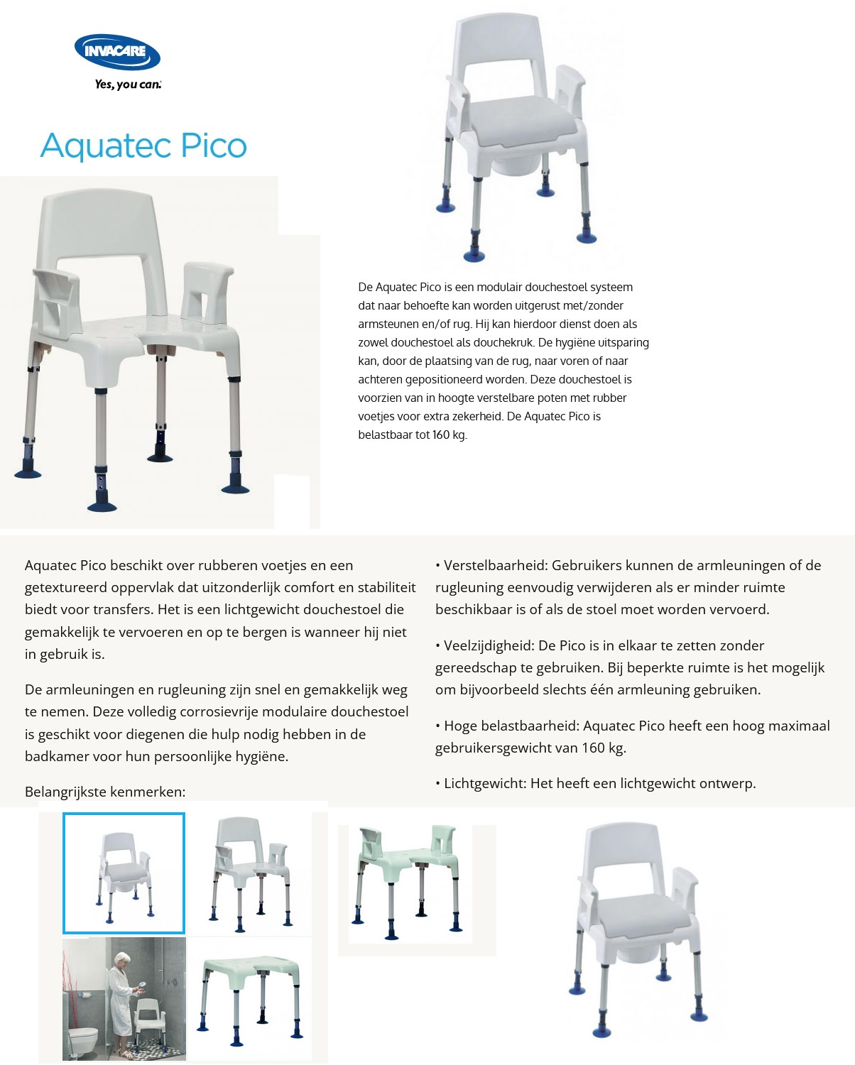 toegevoegd document 2 van Invacare Aquatec Pico  
