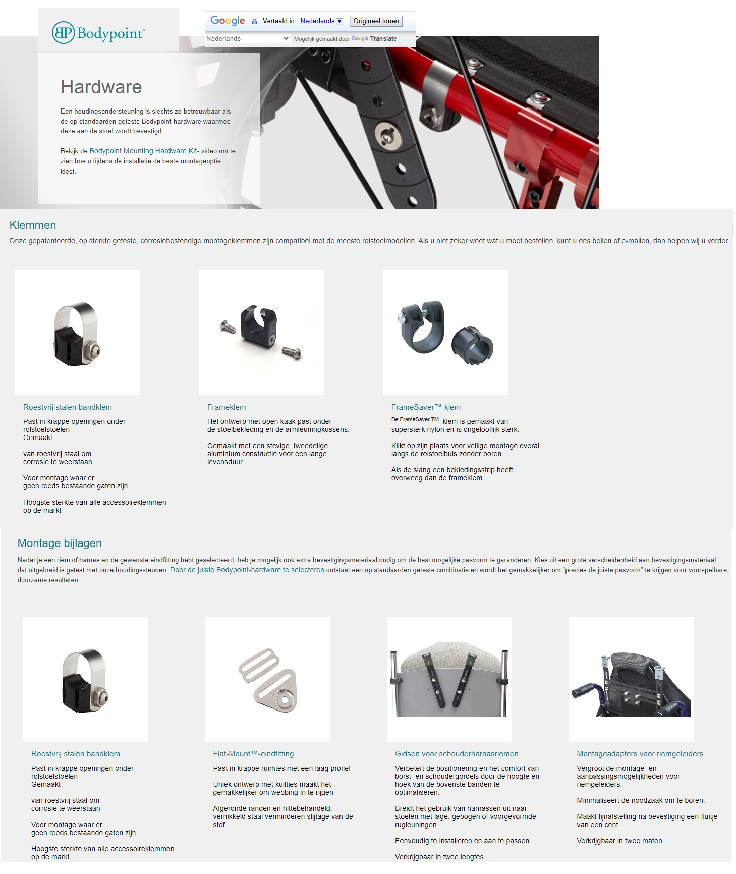 toegevoegd document 3 van Bodypoint Aangepaste joystickgrepen / onderdelen voor rolstoel  