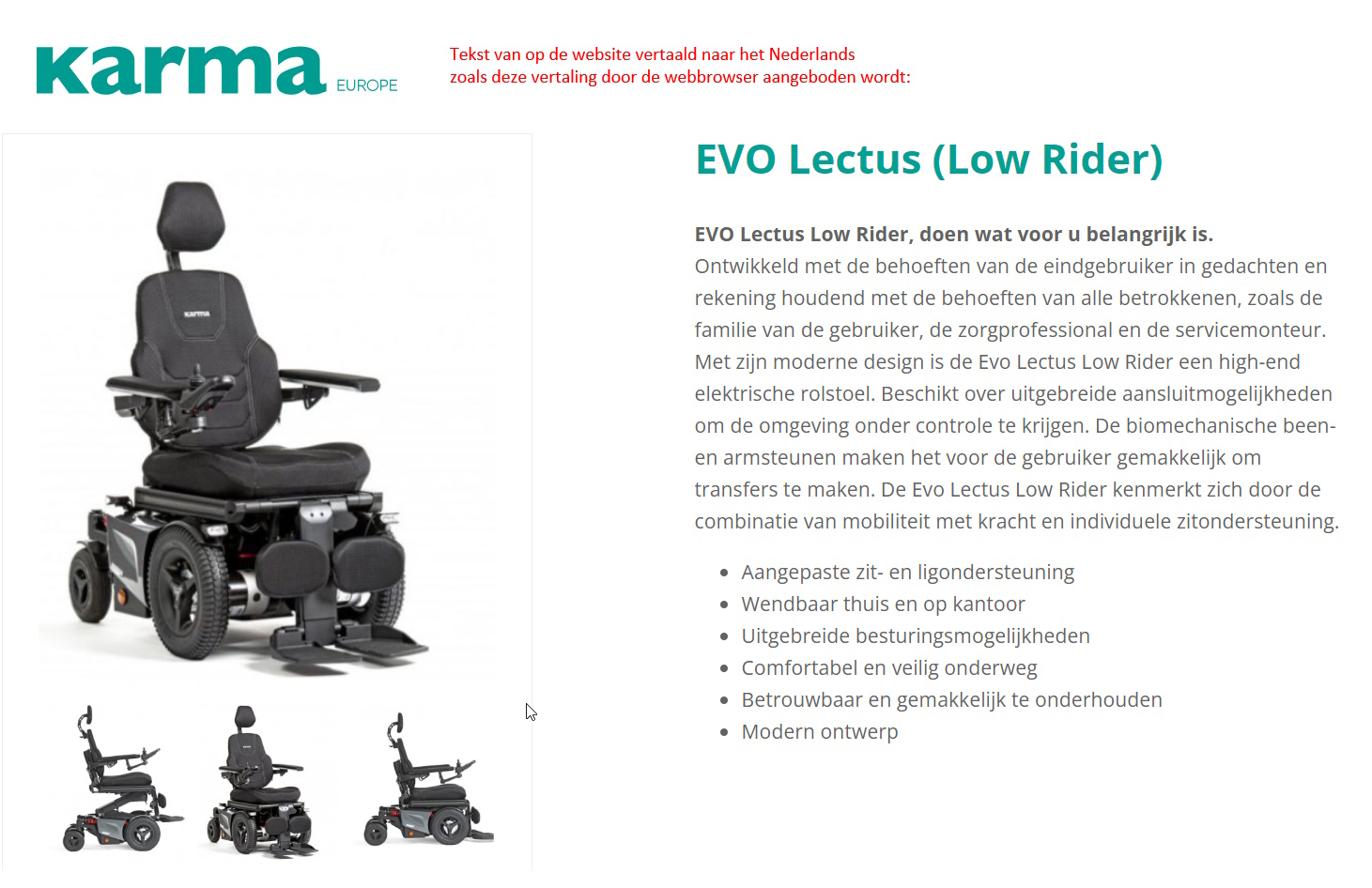 toegevoegd document 2 van Karma EVO Lectus LR Low Rider  