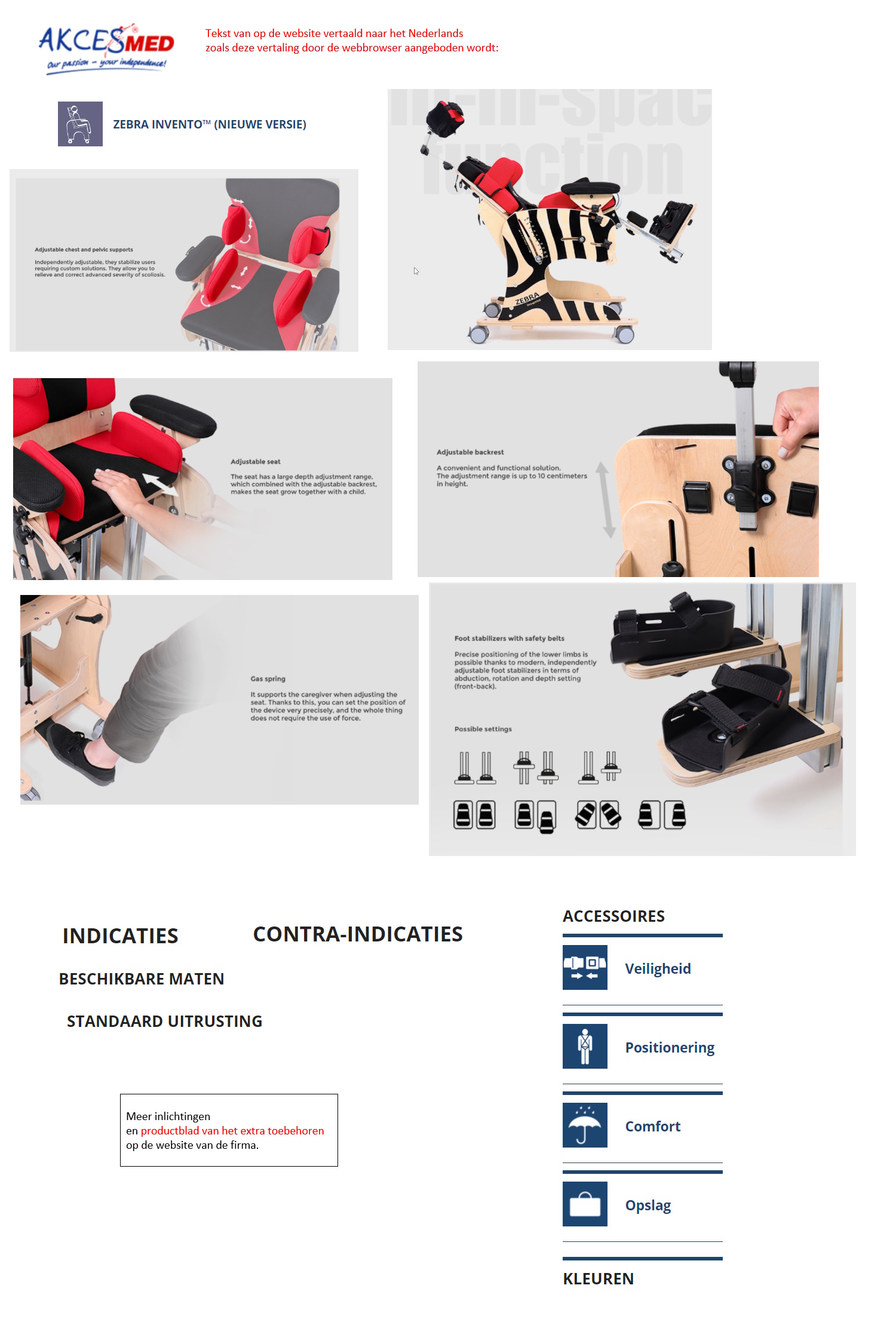 toegevoegd document 5 van Akces-Med Zebra Invento stoel  