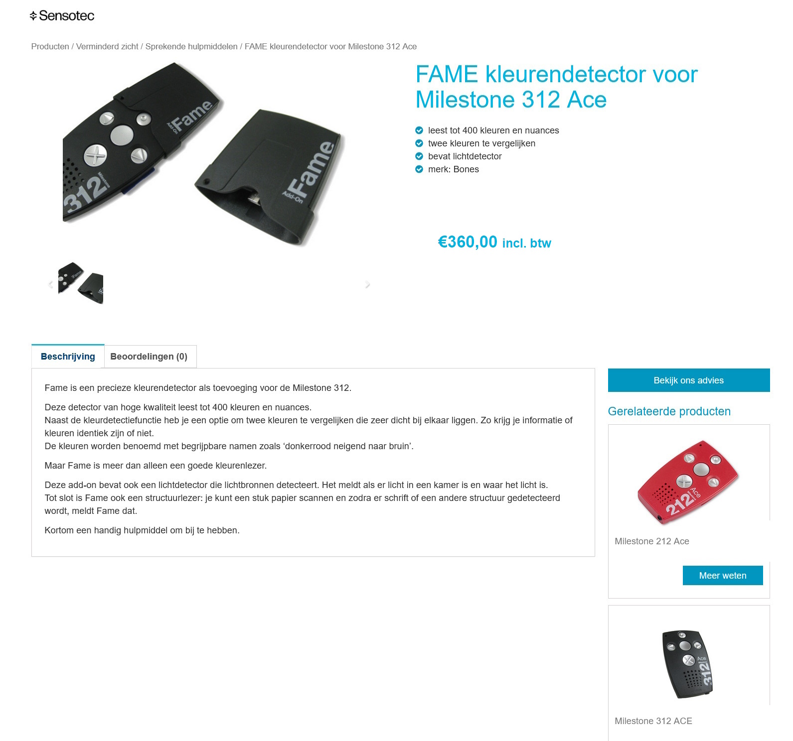 toegevoegd document 2 van Fame kleurendetector voor Milestone (add-on voor 212 en 312) 