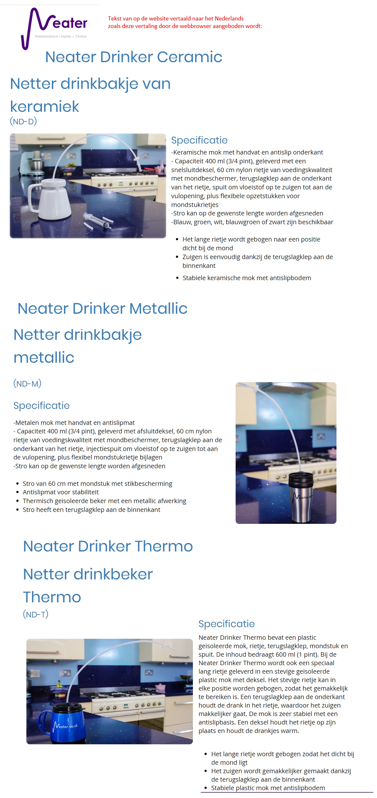 toegevoegd document 3 van Neater Drinker (Ceramic,  Metallic, Thermo)  