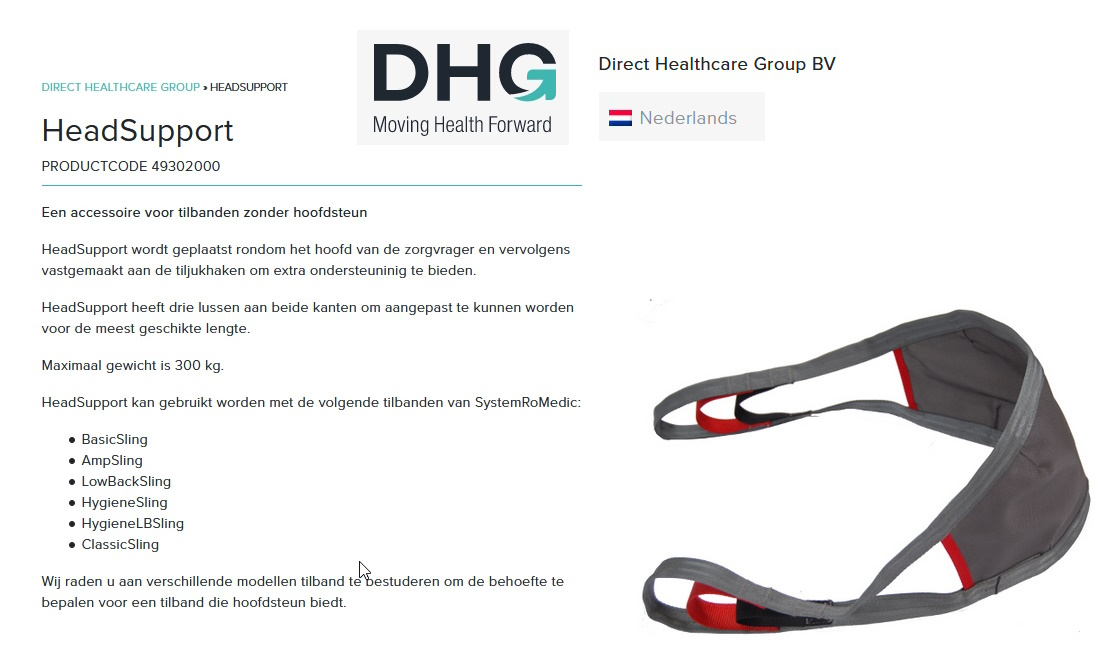 toegevoegd document 2 van SystemRomedic Tilband HeadSupport  