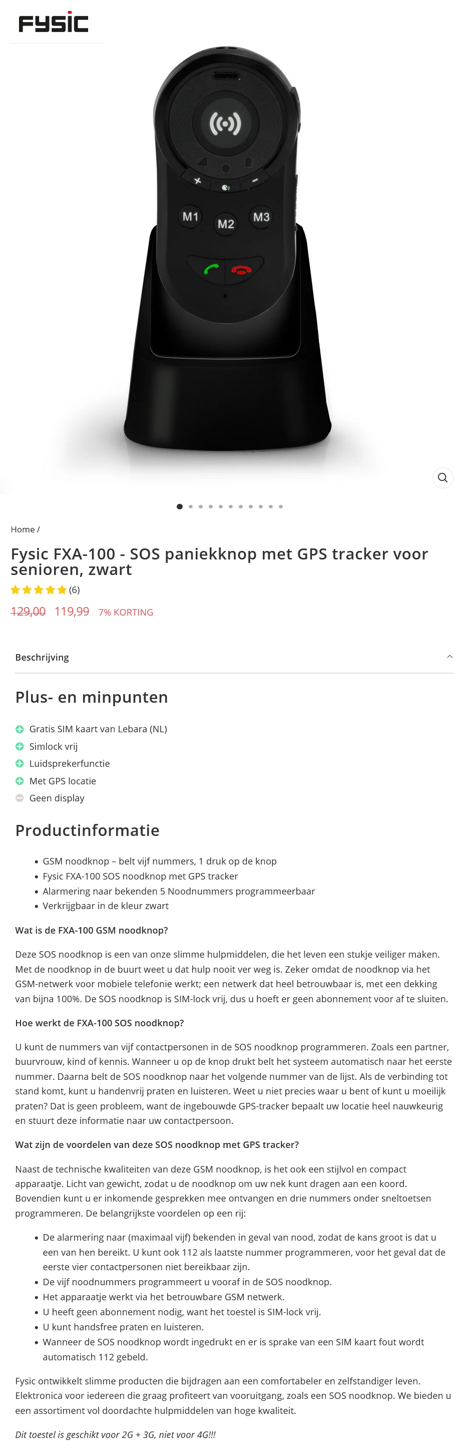 toegevoegd document 2 van Fysic Persoonlijke GSM Alarmknop FXA-100  