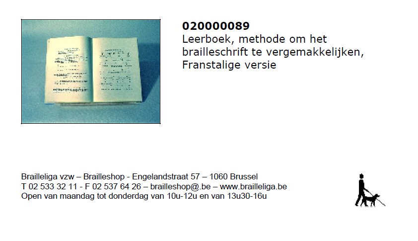 toegevoegd document 2 van Leerboek, methode om het brailleschrift te vergemakkelijken (FR) 020000089 