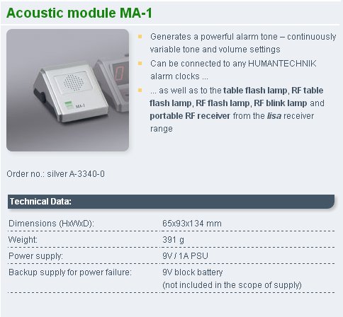 toegevoegd document 3 van Humantechnik Akoestische module MA-1 A-3340-0 
