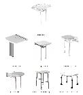 afbeelding van product AKW douchezit - douchestoel assortiment  Onyx Rugao Bama 2000 4000