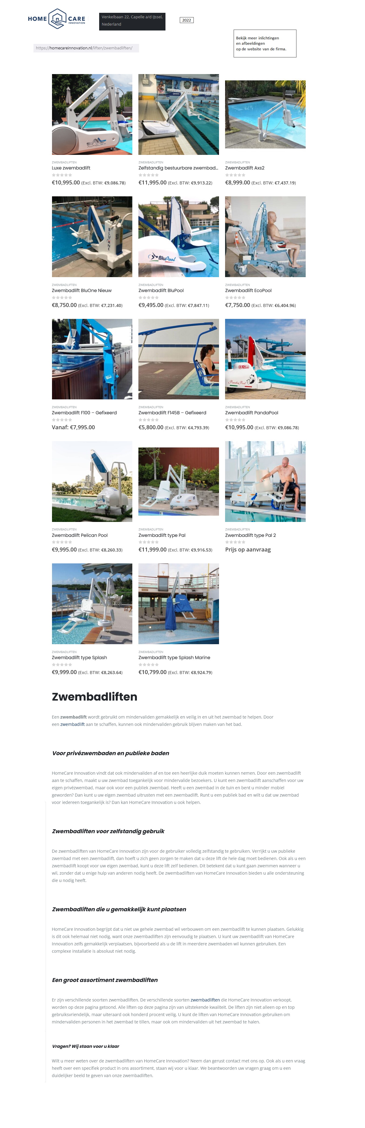toegevoegd document 2 van Home Care zwembadliften assortiment  
