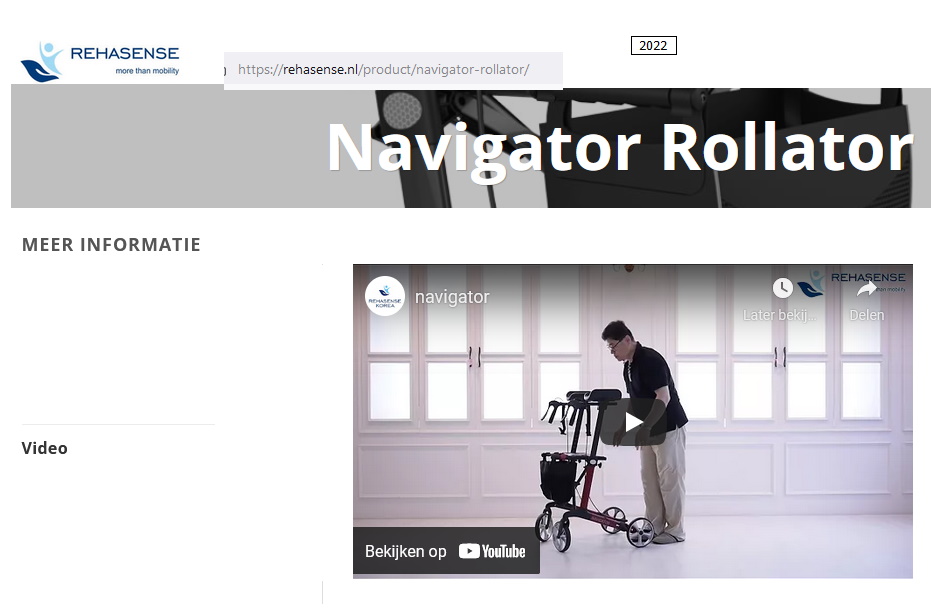 toegevoegd document 5 van Rehasense Navigator rollator  