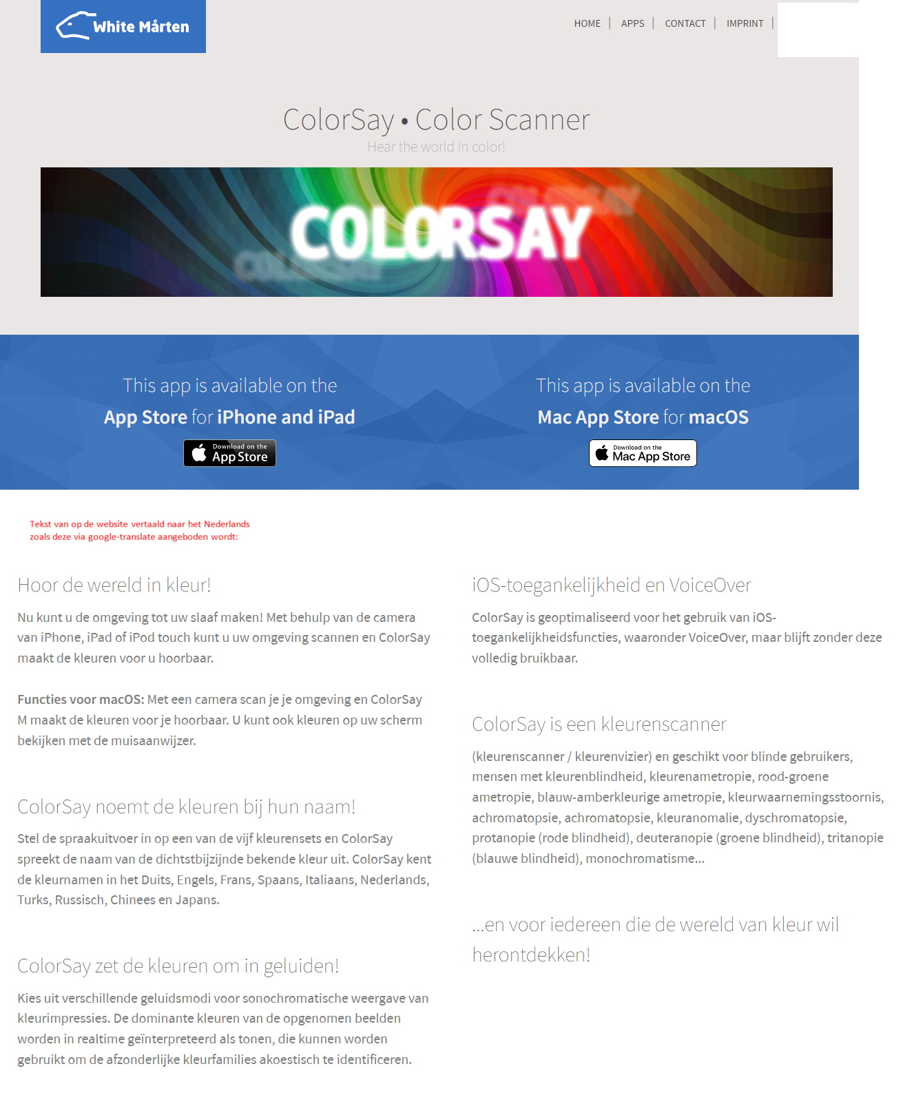 toegevoegd document 2 van ColorSay app kleurendetector  