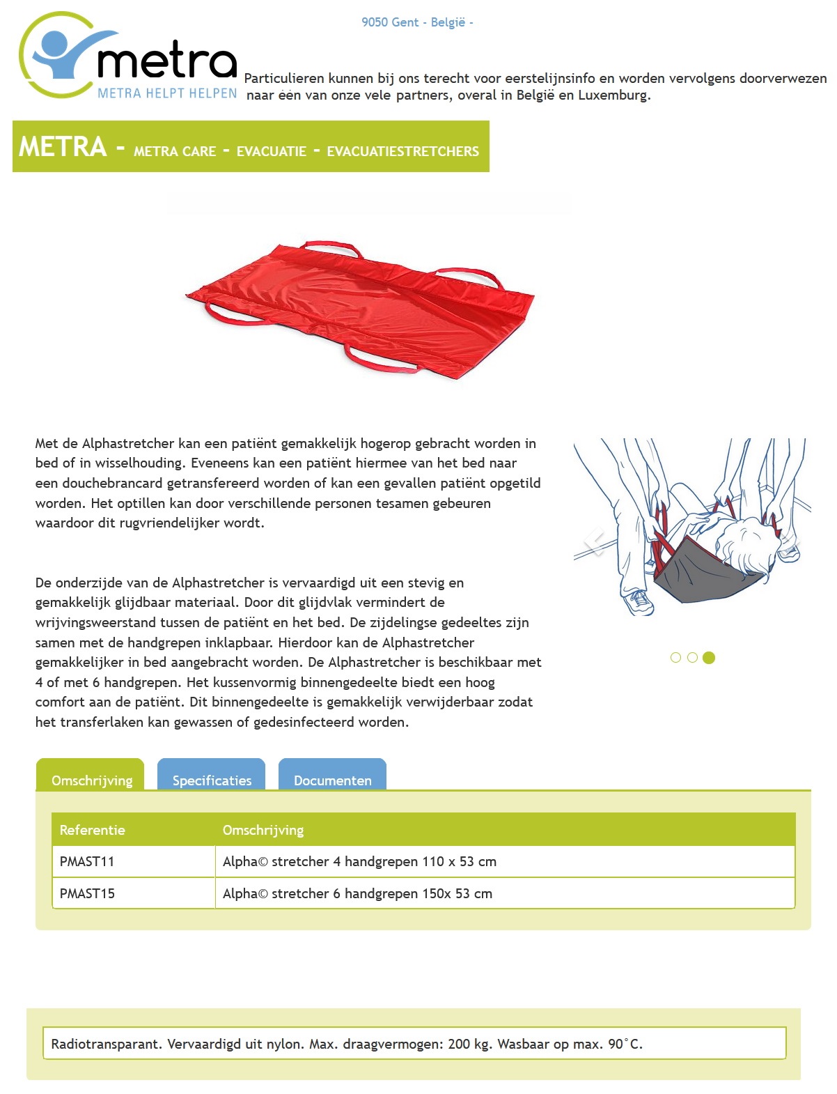 toegevoegd document 4 van Metra Alpha Stretcher PMAST... 