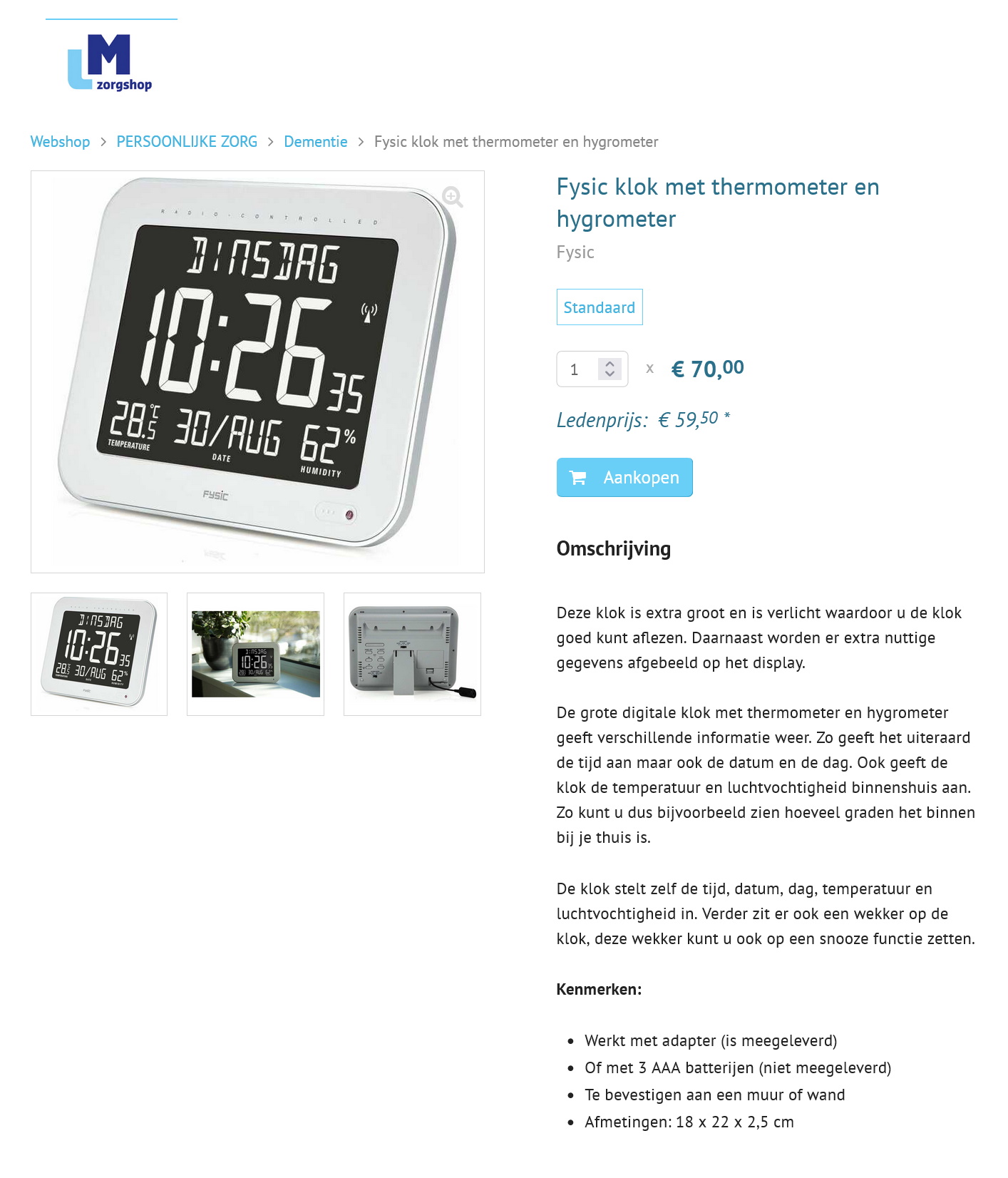 toegevoegd document 2 van FK-777 - Grote digitale klok met thermometer en hygrometer  