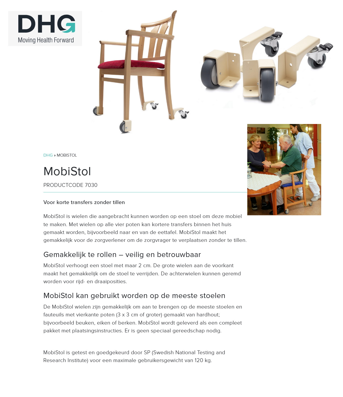 toegevoegd document 2 van MobiStol wielen voor stoel met houten poten  