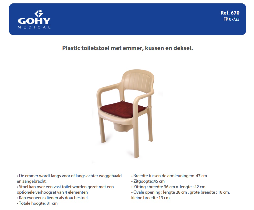 toegevoegd document 2 van Plastic toiletstoel met emmer, kussen en deksel  