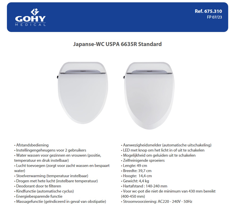 toegevoegd document 2 van Uspa Japanse toiletzitting 6635R standaard / comfort 