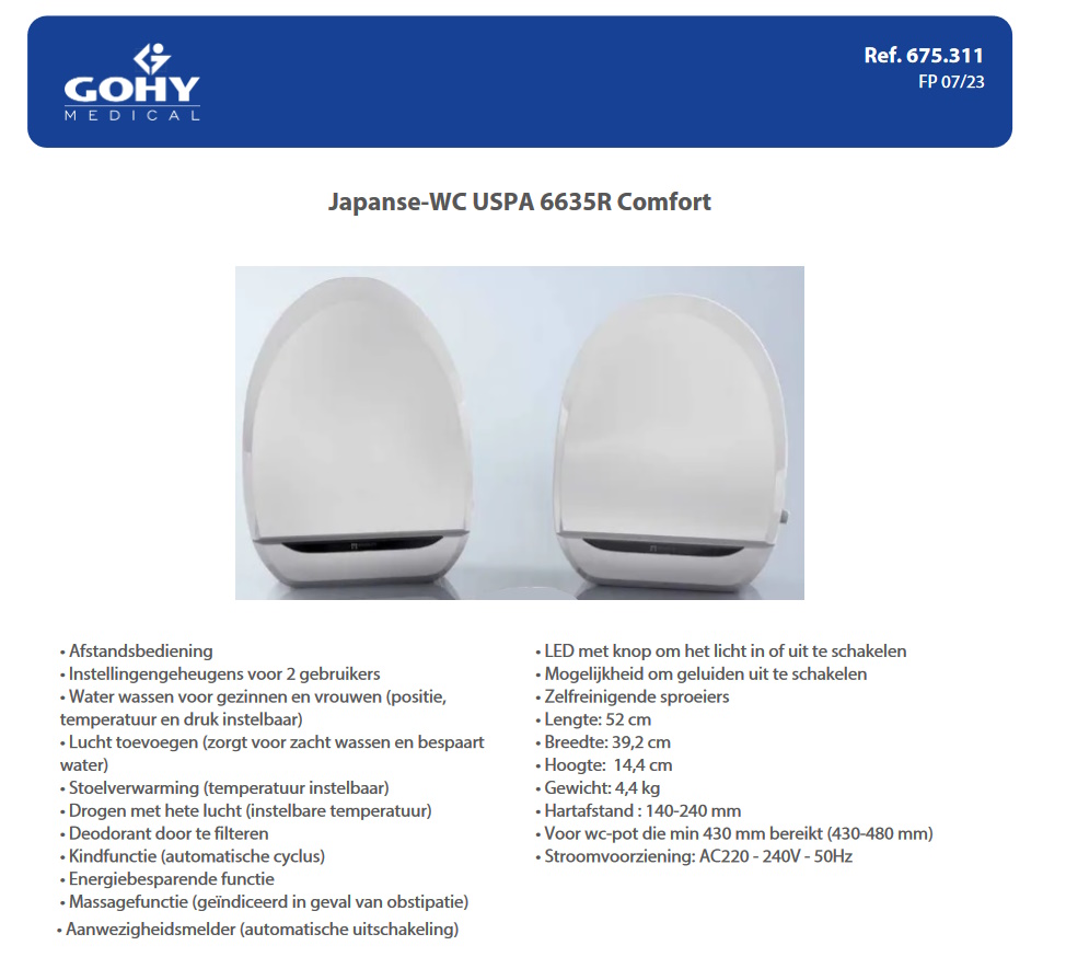 toegevoegd document 3 van Uspa Japanse toiletzitting 6635R standaard / comfort 