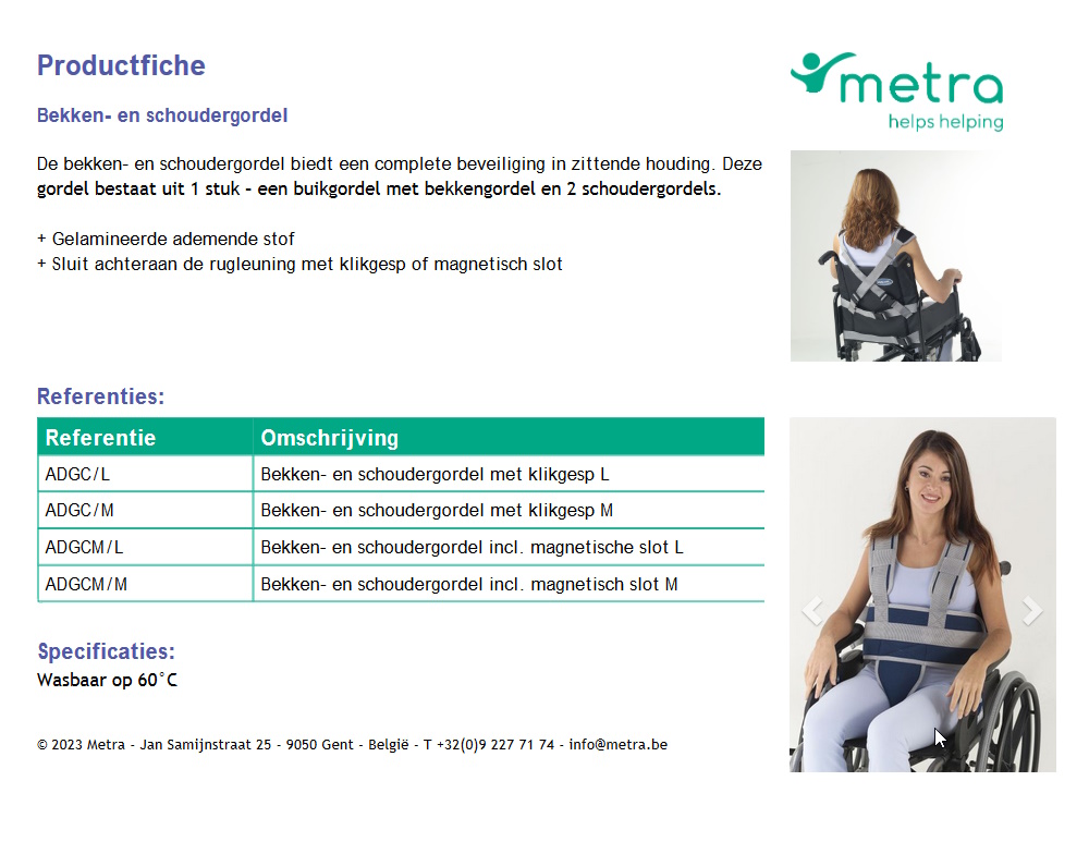 toegevoegd document 3 van Bekken- en schoudergordel voor stoel/zetel (met veiligheidssluiting) ADGC/ADGCM 