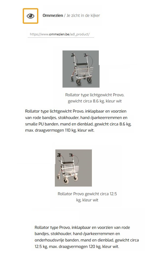 toegevoegd document 2 van Provo Rollator type lichtgewicht (visuele handicap)  
