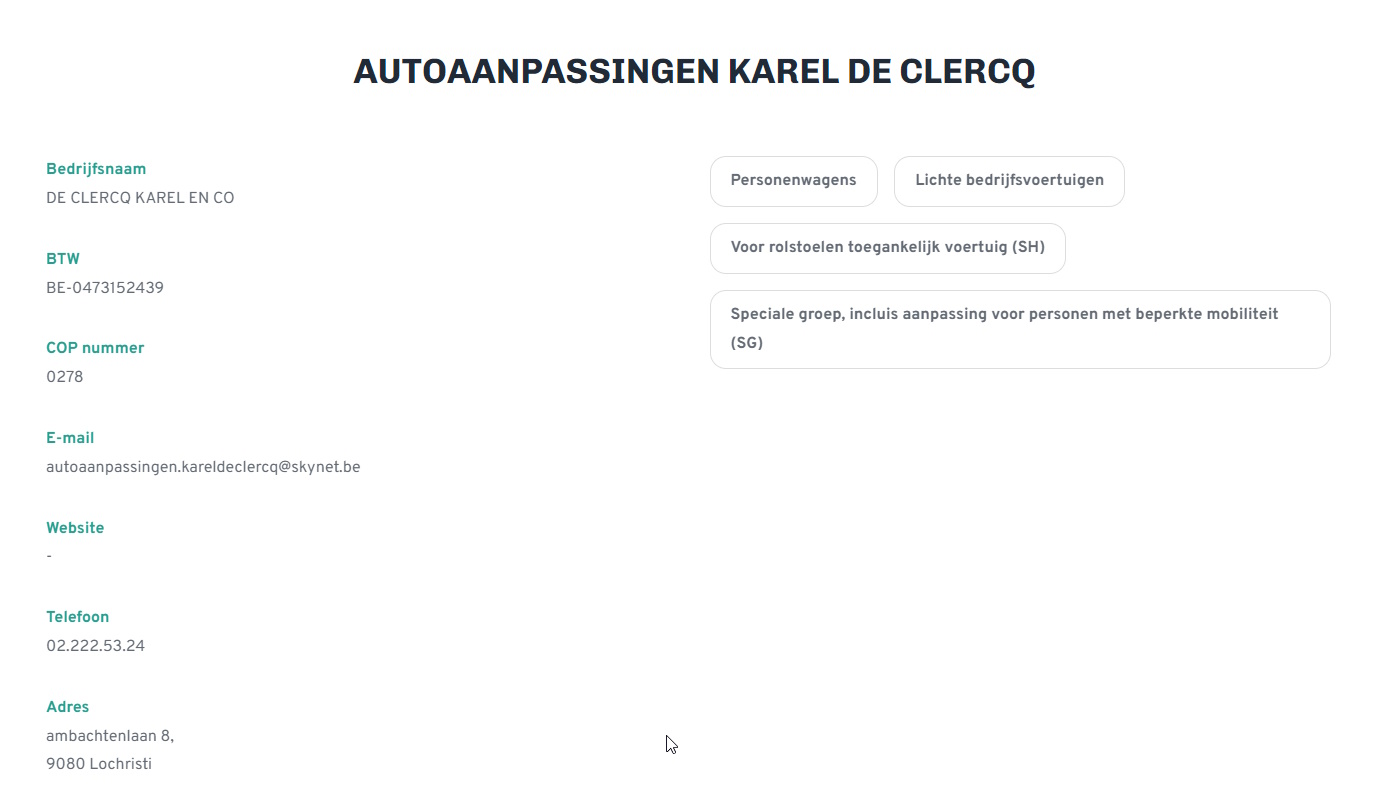 toegevoegd document 2 van Autoaanpassingen Karel De Clercq Maatwerk autoaanpassingen  