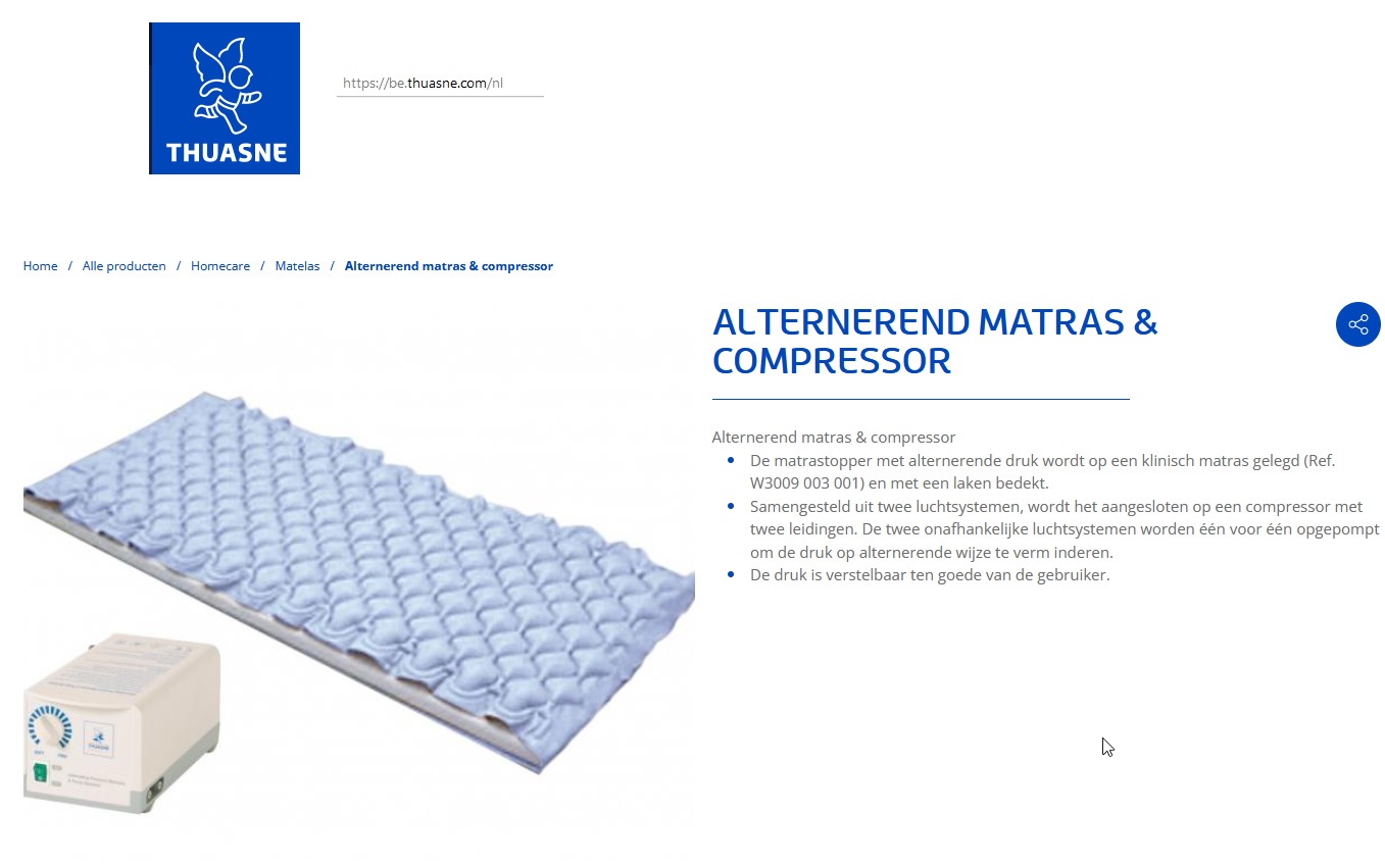 toegevoegd document 2 van Thuasne alternerende matras  