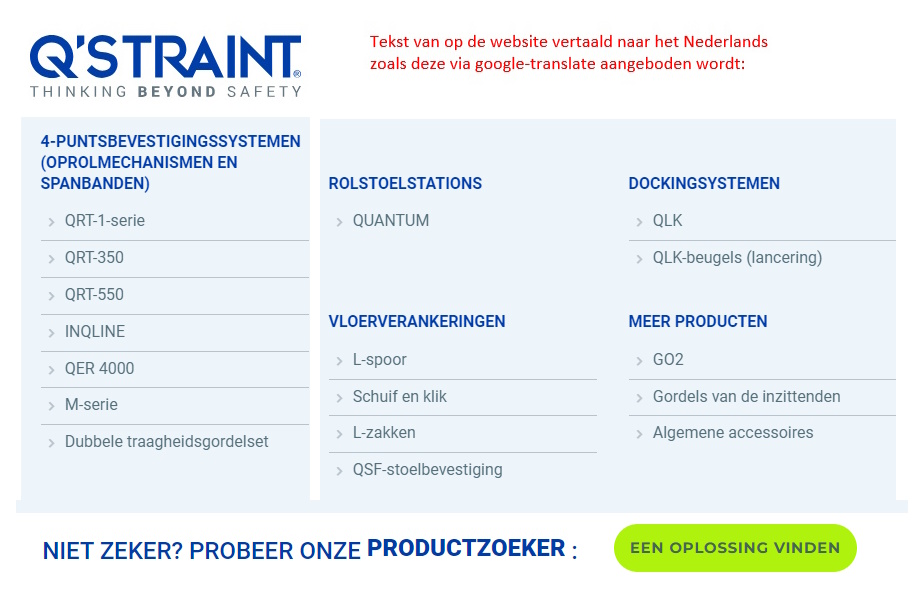 toegevoegd document 4 van Q'straint Dubbele gordel inzittende en rolstoel / Double Inertia Occupant Belt  