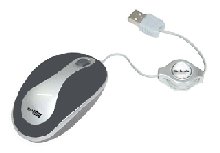 TECHSOLO Linkshandige muis met oprolbaar snoer USB