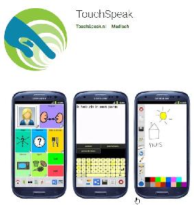 foto van hulpmiddel TouchSpeak communicatieapp