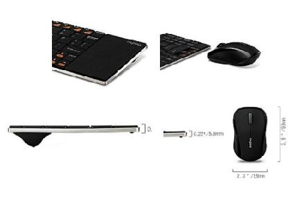 Rapoo draadloos toetsenbord ofwel met touchpad ofwel met muis E2710/ E9060